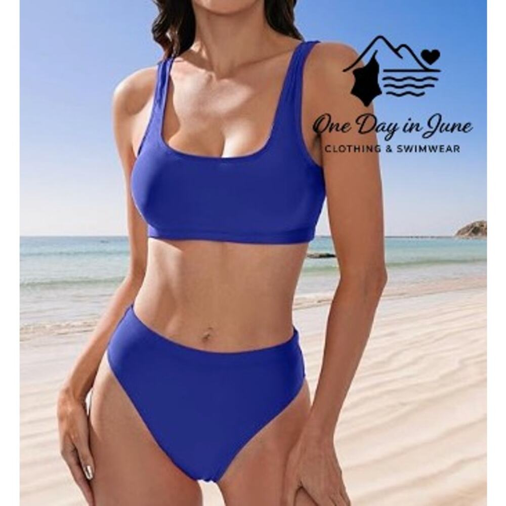 Aqua Eve Crop Top Bikini Swimsuit Size S